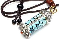 �V���o�[925 �^�[�R�C�Y��������@40x13mm�@�Z���^�� �܌؋n �`�x�b�g�����@�� �l�b�N���X 1���� ����y�l�R�|�X���������z_PR3449