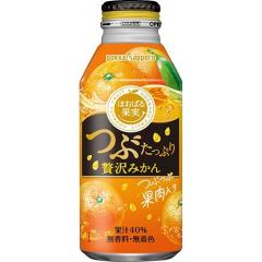ポッカサッポロ ほおばる果実 つぶたっぷり贅沢みかん(400g*24本入