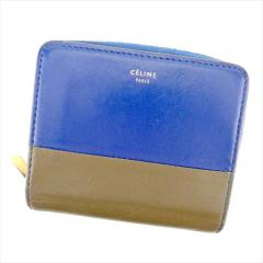 チヌーピー セリーヌ　ラウンドジップ 二つ折り財布 バイカラー 美品 reine-web_23-041326