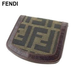 フェンディ ズッカ キャンバス コインケース FENDI ズッカ コインケース ブラウン シルバー キャンバス