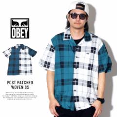 [֑ IxC (OBEY) I[vJ[Vc Y  J  OBEY POST PATCHED WOVEN SS 181210241