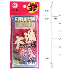 タカミヤ(TAKAMIYA) 大漁ミックスサビキ 3枚組 針7号-ハリス2号