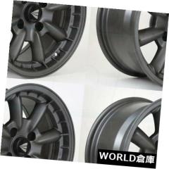 ホイール 4本セット 15x8エンケイコンペ4x100 25ガンメタル