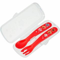 (3個セット) レック アンパンマン ケース付き抗菌スプーン&フォーク レッド |b04