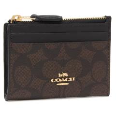 コーチ アウトレット 三つ折り財布 シグネチャー ミニ財布 ベージュ