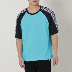 フェンディ Tシャツ トップス FFロゴ ズッカ柄ロゴ ブルー メンズ