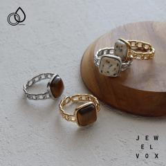 指輪 リング レディース ステンレス製 サージカルステンレス 金属アレルギー 天然石 ストーン タイガーアイ マーブル MIXス