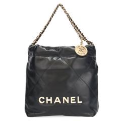�V���l�� �o�b�O CHANEL �V���l��22 �~�j�n���h�o�b�O AS3980 B09859 94305 �u���b�N �S�[���h���� �n���h�o�b�O �V�����_�[�o�b�O