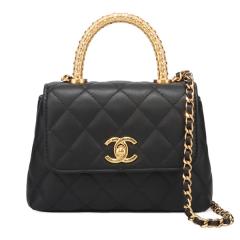 �V���l�� �o�b�O ���f�B�[�X CHANEL �R�R�n���h�� �G�N�X�g���~�j AP4244 B20825 94305 �u���b�N �S�[���h���� �~�j�o�b�O �V�����_�[�o