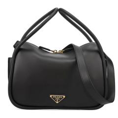 �v���_ �o�b�O ���f�B�[�X PRADA �_�[���� �\�t�g�O���C�����U�[ �n���h�o�b�O 1BA451 2CYS F0002 NERO �u���b�N �n���h�o�b�O �V�����_