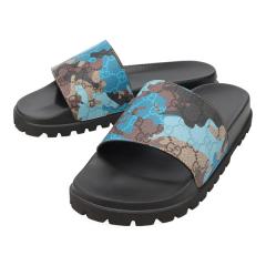 �O�b�` �T���_�� �����Y GUCCI ���O�\�[�� �X���C�h�T���_�� 854557 FAFGW 8911 �u���b�N+�x�[�W��+�u���[ �T�C�Y9 28cm����