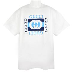 �O�b�` T�V���c �����Y GUCCI �R�b�g���W���[�W�[ �v�����gT�V���c 796395 XJHDB 9074 �z���C�g M�T�C�Y