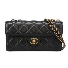�V���l�� �o�b�O ���f�B�[�X CHANEL ���e�B�G�_�[�� �X���[���t���b�v�o�b�O AS6430 B24825 94305 �u���b�N �S�[���h����