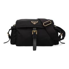 �v���_ �o�b�O ���f�B�[�X PRADA �G�N�X�v���[�� �~�f�B�A�� ���i�C���� �V�����_�[�o�b�O 1BD394 RDLN F0002 NERO �u���b�N