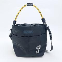スヌーピー SNOOPY RE-PETバナナ型ショルダー アイボリー ロゴ S