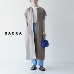 TN/SACRA l Rbg oXPbg W/LINEN COTTON BASKET GILET fB[X 2023t 123105061 