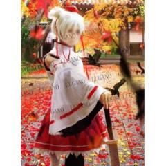 DK2481 東方Project 犬走椛 風 衣装+ウィッグ+ヘッドアクセ コスプレ