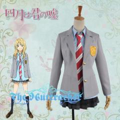 四月は君の嘘   宮園薫（みやぞの かおり）   風 コスプレ衣装 完全オーダーメイドも対応可能 四月は君の嘘 宮園薫（みやぞの かおり） 風 コスプレ衣装 完全