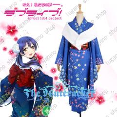 Love Live!ラブライブ！  園田 海未  正月浴衣 風　 コスチューム  コスプレ衣装  完全オーダメイドも対応可能 Love Live!ラブライブ！ 園田 海未 正月浴衣 風 コスチューム コスプレ