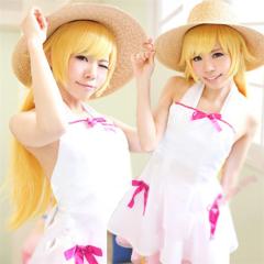 〈物語〉シリーズ 忍野 忍（おしの しのぶ） 風 コスプレ衣装＋ウイッグセット　コスチューム　オーダーメイドも対応可能 物語〉シリーズ 忍野 忍（おしの しのぶ） 風 コスプレ衣装＋ウイッグ