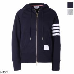 [] guE THOM BROWNE. WbvAbvp[J OX[u ZIP UP HOODIE WITH ENGINEERED 4 BAR IN CLASSIC LOOP BACK