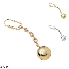 ���G�x LOEWE �L�[�����O �o�b�O�`���[���S�[���h ���f�B�[�X PEBBLE KEYRING
