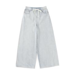 �G���G�� 6 ���]���}���W�F�� MM6 Maison Margiela �W�b�v�t���C�W�[���Y ���C�h���b�O �W�[���Y ���f�B�[�X WIDE-LEG JEANS