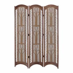 ラタンスクリーン 3連 ハイタイプ 衝立 籐家具 高さ175cm （ 衝立 間仕切り パーテーション パーティション アジアン ）
