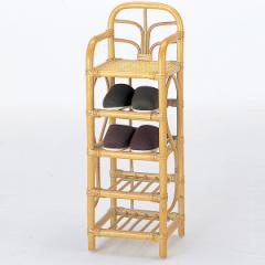 スリッパラック ラタン製 5段 籐家具 幅27cm （ スリッパ立て スリッパスタンド スリッパ入れ シューズラック スリッパ 収納 slippers ル