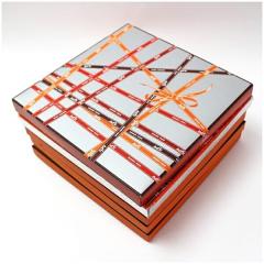 エルメス スカーフ カレ90 SESAME（セザム）スカイブルー×ゴールド