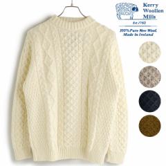 ySALEzP[E[~Y KERRY WOOLLEN MILLS Y AP[u N[lbNZ[^[ [KW-0001 FW23] ARAN CABLE CREW NECK 