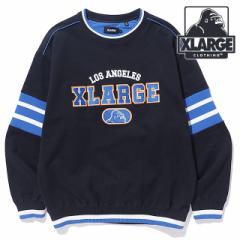 GNXg[W XLARGE Y XgCvhX[u N[lbNXEFbgVc [101241012005 SS24] STRIPED SLEEVE CREWNECK SWE