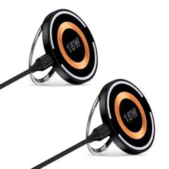 MagSafe充電器 磁気ワイヤレス充電器 マグセーフ充電 Qi急速充電 最大15W出力 無線充電器 Type Cケーブル×スタンド機能付き マグネット