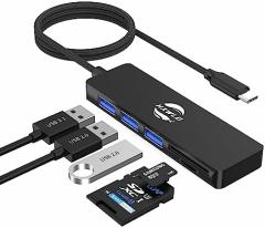 USB C nu A_v^ 5in1hbLOXe[V USBnu Type-C ϊA_v^ 1USB 3.1 2USB 2.0 Micro SD & SDJ[h Xb