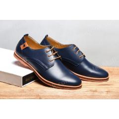 人気商品 ☆ メンズ ビジネス レザー シューズ ネイビー サイズ 24.0