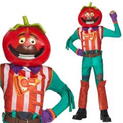 送料無料 フォートナイト コスプレ トマトヘッド 子供用 コスチューム 服 グッズ スキン 公式 Fortnite