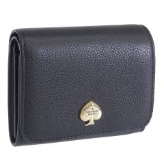 【極美品】kate spade ケイラ スモール 二つ折り財布　ブラック　レザー kk056-001.jpg