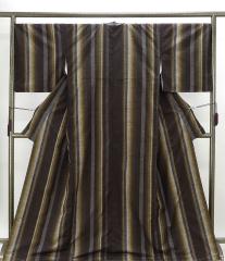 平和屋着物○上質な紬 綾織 格子 正絹 逸品 未使用 AAAZ7674phの通販は