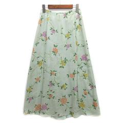【ARMANI COLLEZIONI】(40) フレアスカート パープル 花柄 中古】アルマーニ コレツィオーニ ARMANI COLLEZIONI フラワー