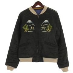 漆 八咫烏邂逅リバーシブルスカジャン 絡繰魂 253064 和柄 和風 刺繍