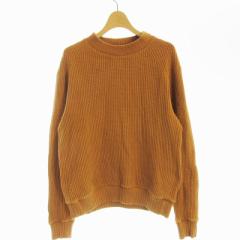 【中古】ジャックマン Jackman ニット カットソー 長袖 S キャメル JM7653 /EE メンズ