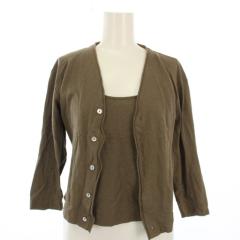 ジレ＆バンドカラー シャツチュニックセット アンサンブル 体型カバー