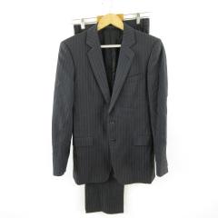 【美品】カルバンクライン CK セットアップ スーツ上下 シングル ストライプ 中古】シーケーカルバンクライン ck Calvin Klein シングルスーツ