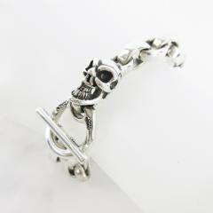 ビルウォールレザー×スカル　コラボブレスレット 中古】未使用品 ビルウォールレザー Bill Wall Leather One Skull