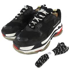 美品 バレンシアガ トリプルS スニーカー ブラック ロゴ シューズ 靴 中古】バレンシアガ BALENCIAGA TRIPLE S トリプルエス スニーカー