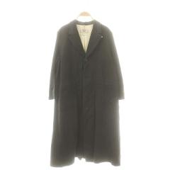 【中古】ヤエカ YAECA ステンカラーロングコート リネン混 S ダークグレー /MI ■OS レディース 中古】ヤエカ YAECA ステンカラーロングコート リネン混 S