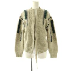 中古】トーガ プルラ TOGA PULLA ケーブルニットカーディガン 長袖 36