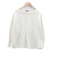 【中古】レカ reca カットソー ラウンドネック 長袖 無地 F オフホワイト /HO11 レディース