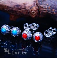 インディアンジュエリー ピアス 太陽 サン メンズ シルバー925