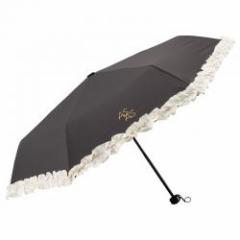 【新品/取寄品】【特選商品2】アズアズ 晴雨兼用丸ミニ傘ブラック×オフホワイト718034